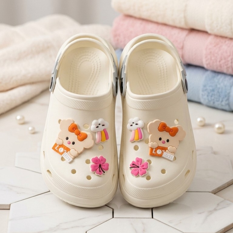 Women's Cute Charm Embellished Clogs