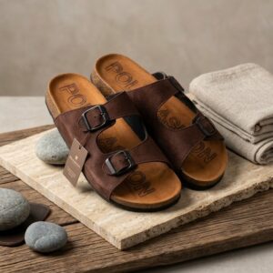Men's Two-Strap Comfort Cork Sandals