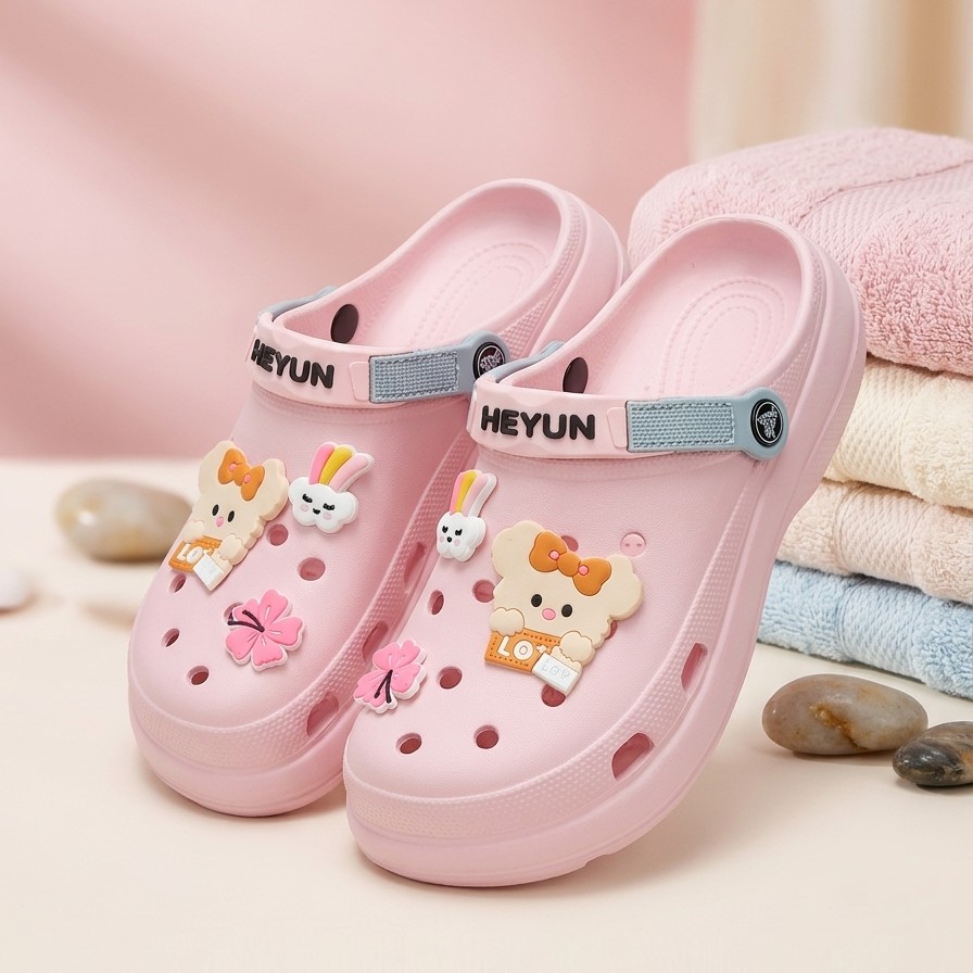 Women's Cute Charm Embellished Clogs - Image 2