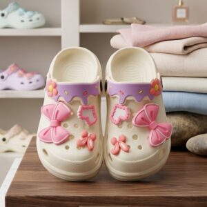 kids' Ribbon Charm Clogs