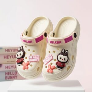 "Hello Bunny" Cartoon Charm EVA Clogs