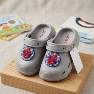 Kids Superhero Spider Charm Clogs
